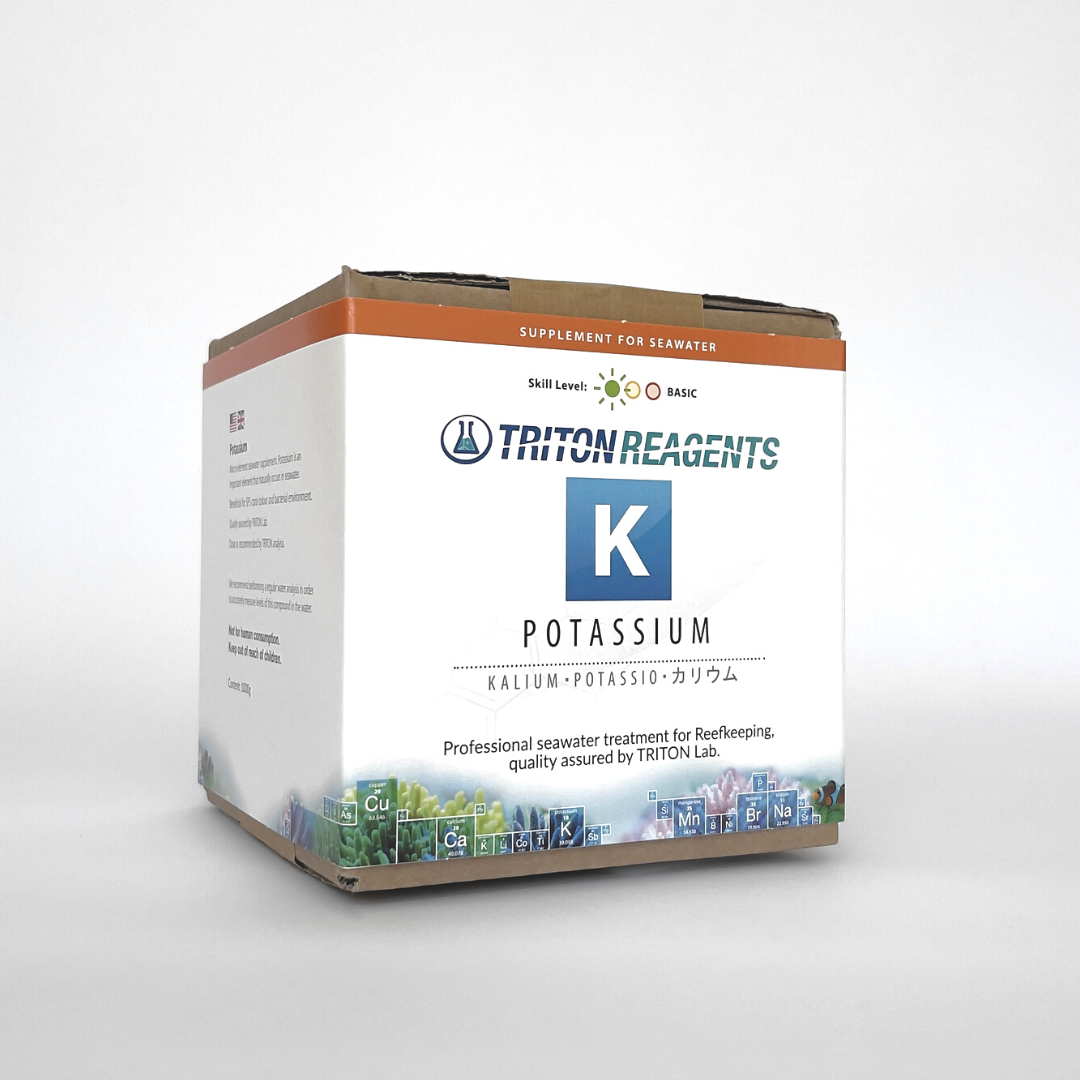 TRITON Kalium-Supplement — hochreines Pulver für SPS-Korallenfarbe im Riffaquarium