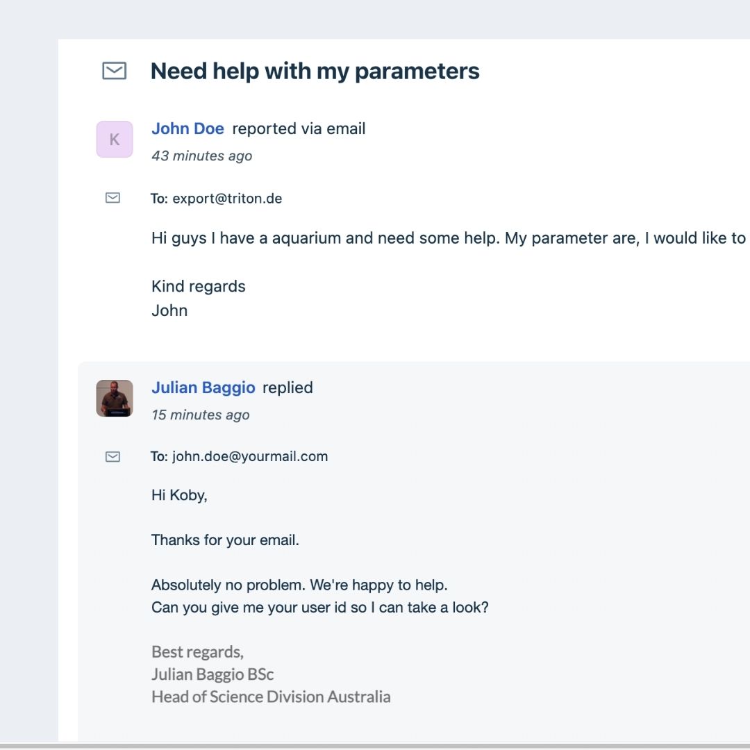 TRITON Wissenschaftsteam für Kundenunterstützung bei ICP-Testergebnissen