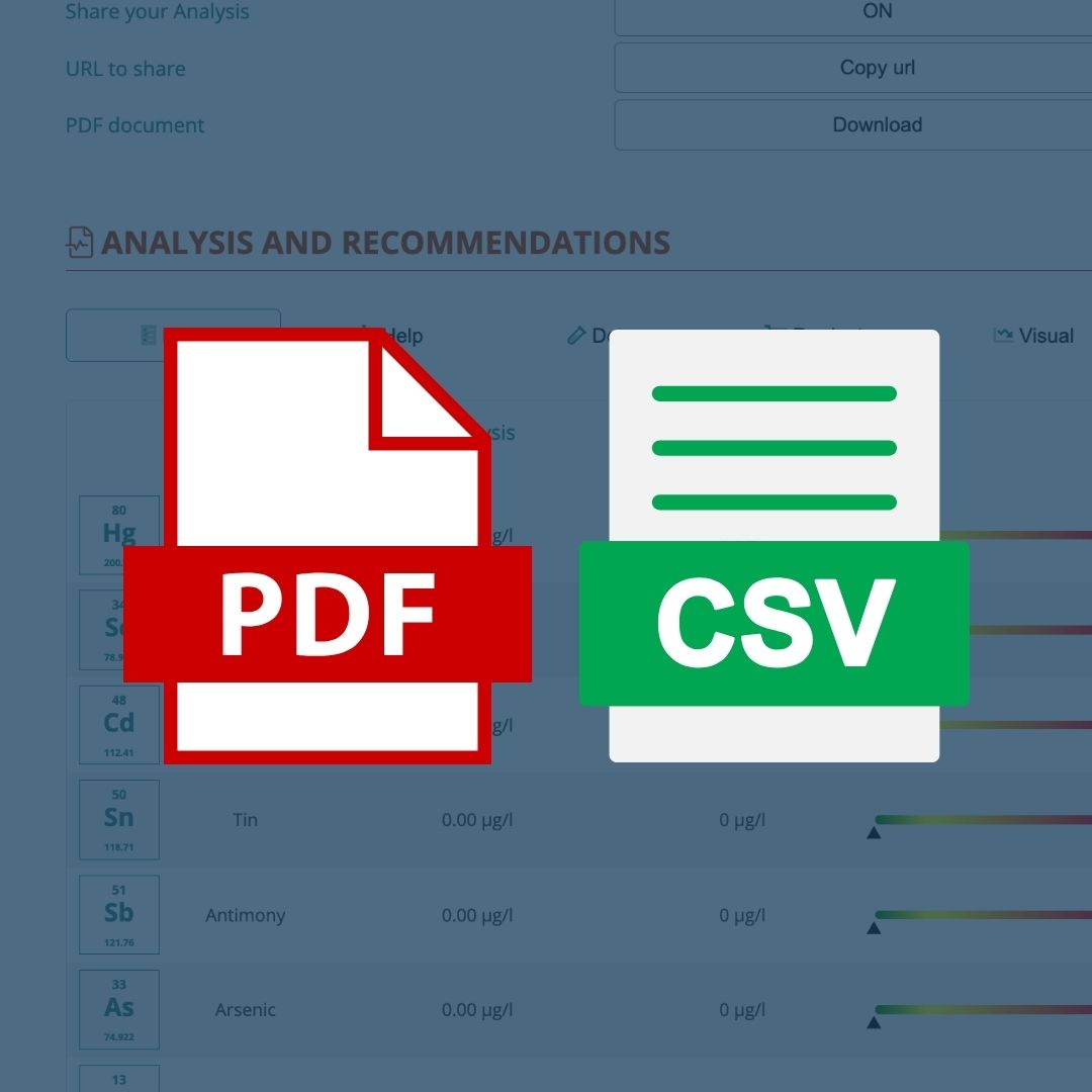 ICP-Ergebnisse als PDF oder CSV herunterladen für Unterlagen und individuelle Analyse